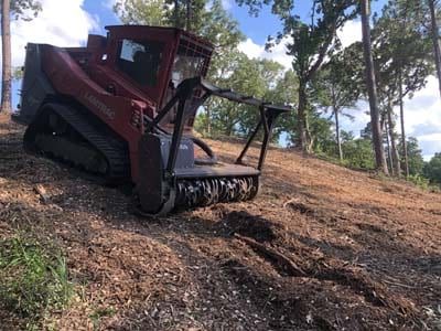 machine red mulching schuster texas land management